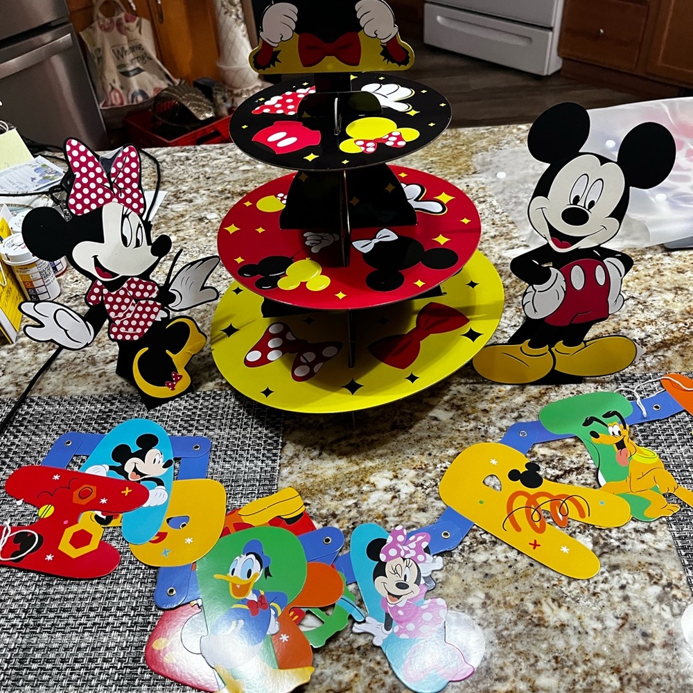 Disney Mickey and Minnie Mouse Party Decorations - Red, Yellow, Black